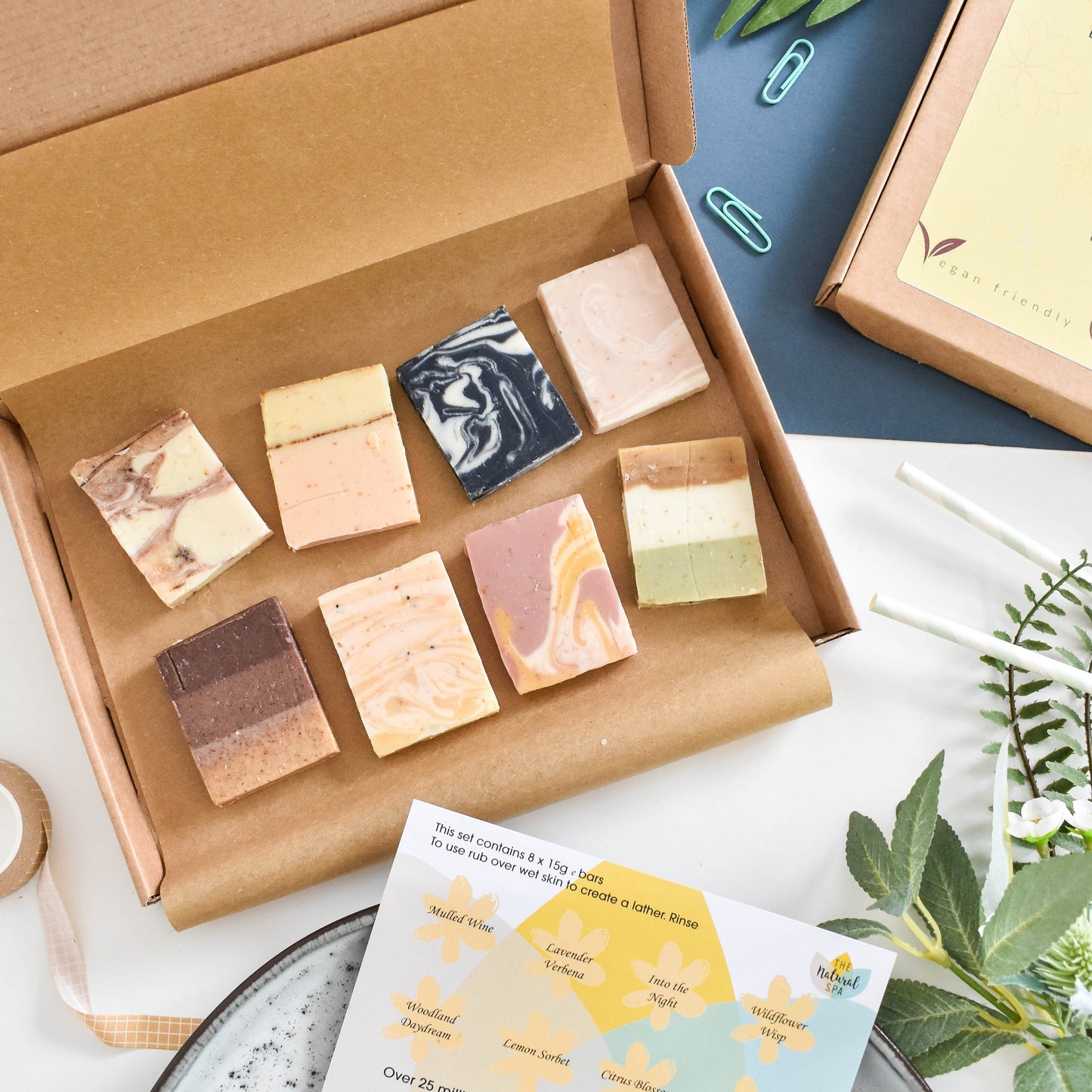 Soap Sampler Gift Set | 8 x 25g Mini Travel Soaps | Natural Handcrafted Letterbox Gift | Vegan, Plastic-Free Skincare