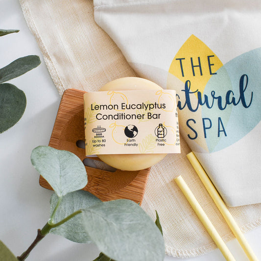 Lemon Eucalyptus Solid Conditioner Bar | Natural Hair Conditioner for All Hair Types | Vegan, Plastic-Free Hair Care