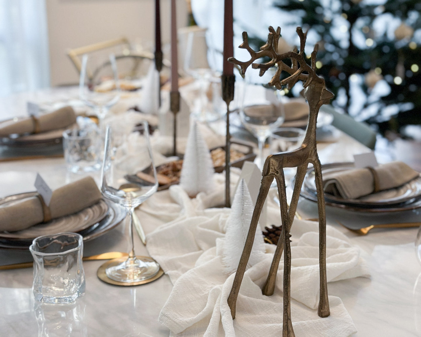 Malva Christmas Ornament Gold Deer