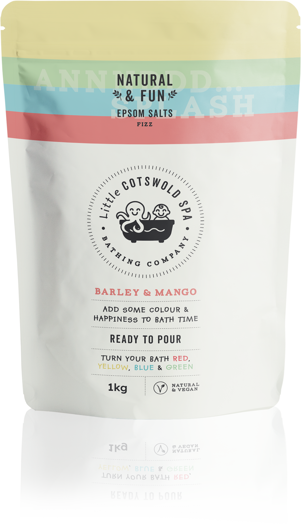 Natural & Fun with Barley & Mango (Turns the bath Red) Pouch